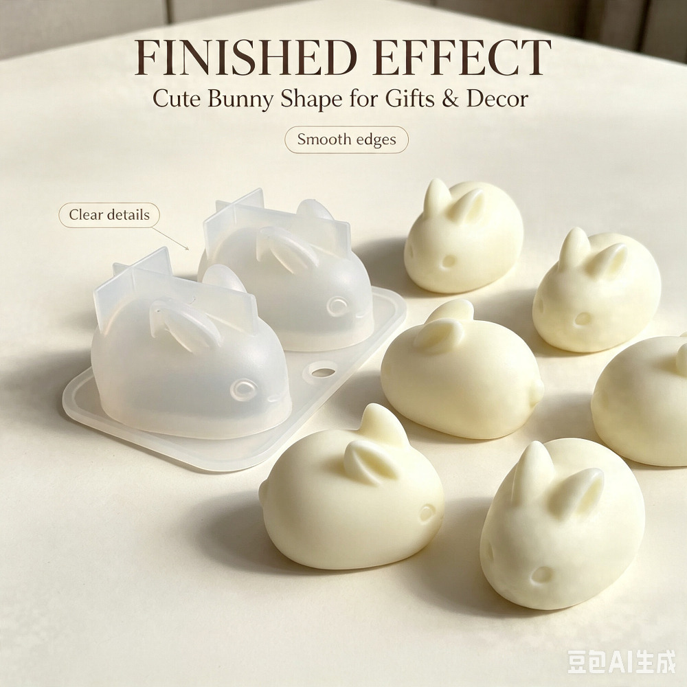 Soap Making Ideas - Cetakan Silikon Kelinci Mini 3D Food