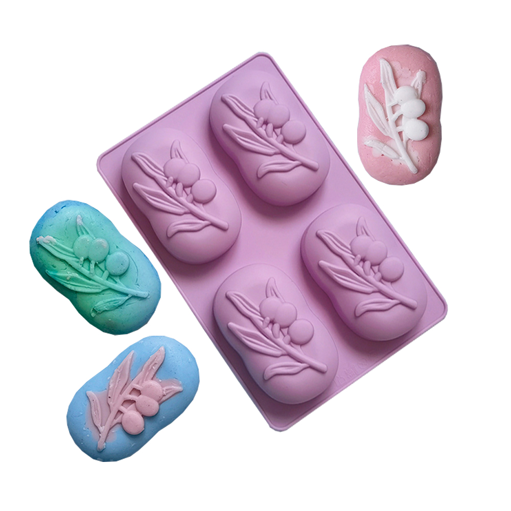 Soap Making At Home - Cetakan sabun silikon pohon zaitun Oval