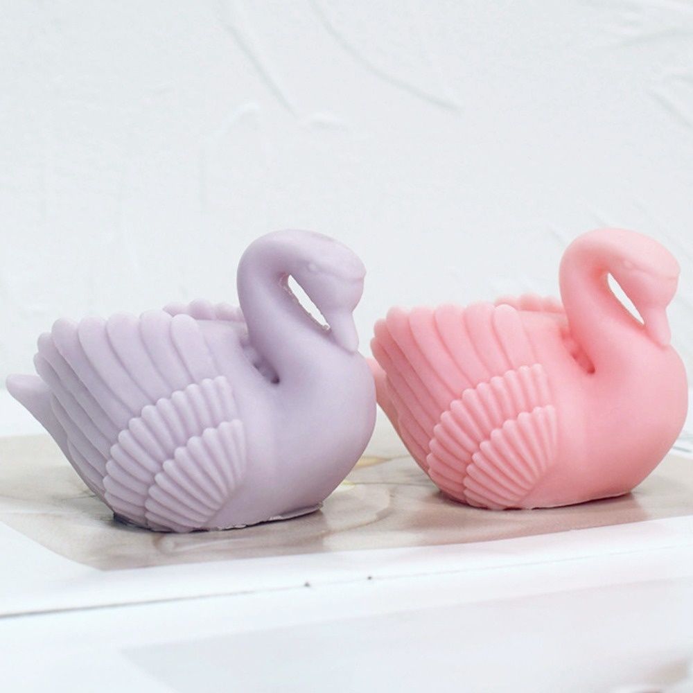 Soap Making Ideas - Cetakan lilin silikon angsa putih plester