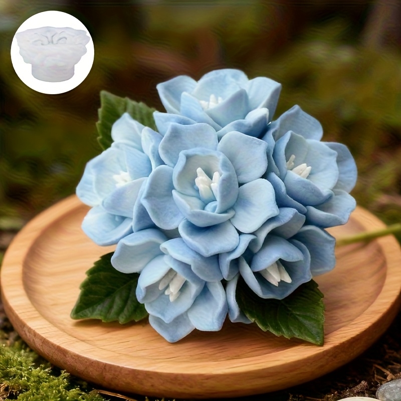 Soap Making Tools - 1 Cetakan Silikon Lilin Hydrangea, Cocok