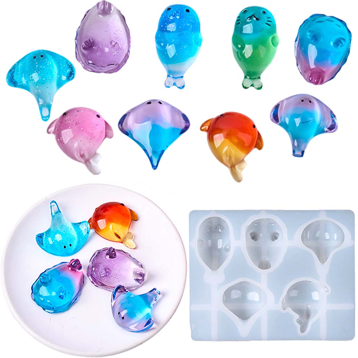 Soap Making Tools - Cetakan Silikon Ikan Pari Kawaii 3D
