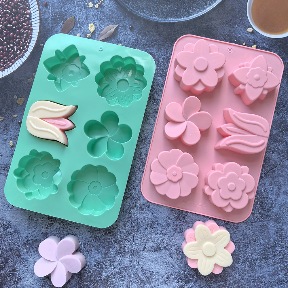 Soap Making Ideas - Cetakan Silikon Bentuk Bunga Berbagai Macam,