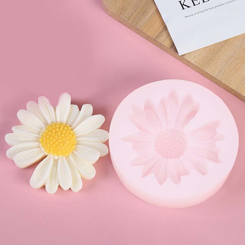 Soap Making At Home - DIY cetakan silikon lilin Daisy bunga