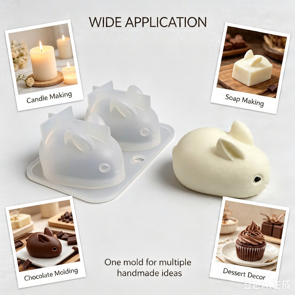 Cetakan Silikon Kelinci Mini 3 - Soap Making Ideas ulasan dan harga