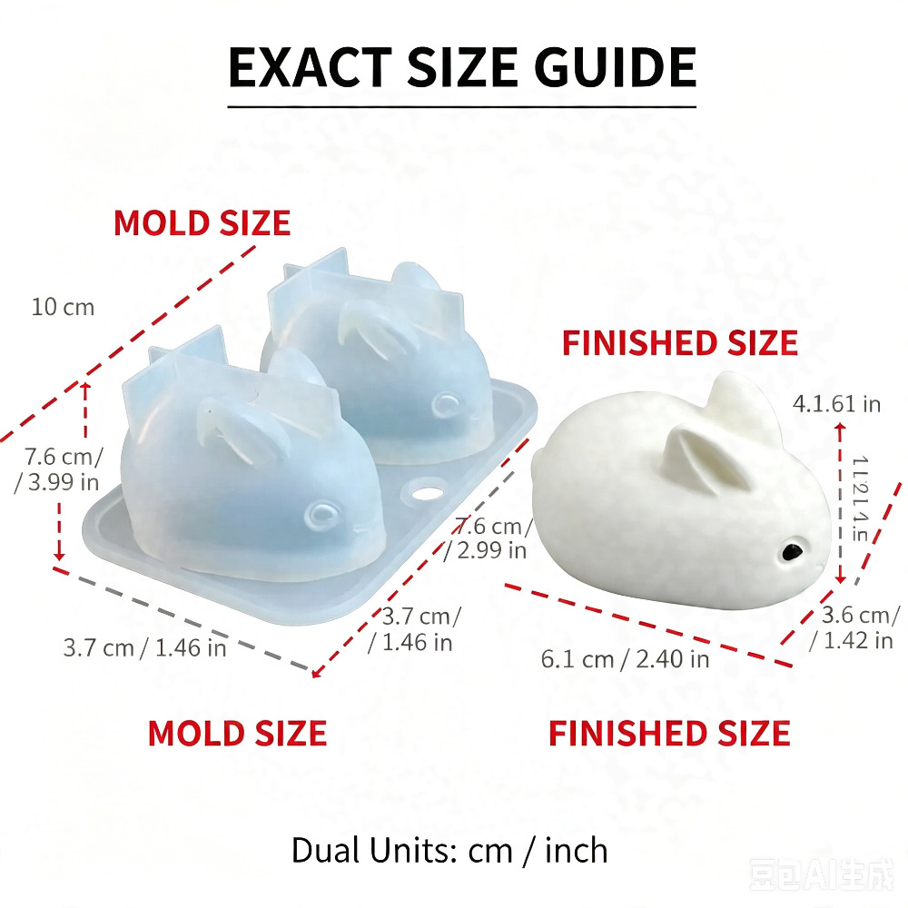 Cetakan Silikon Kelinci Mini 3 - Soap Making Ideas ulasan dan harga