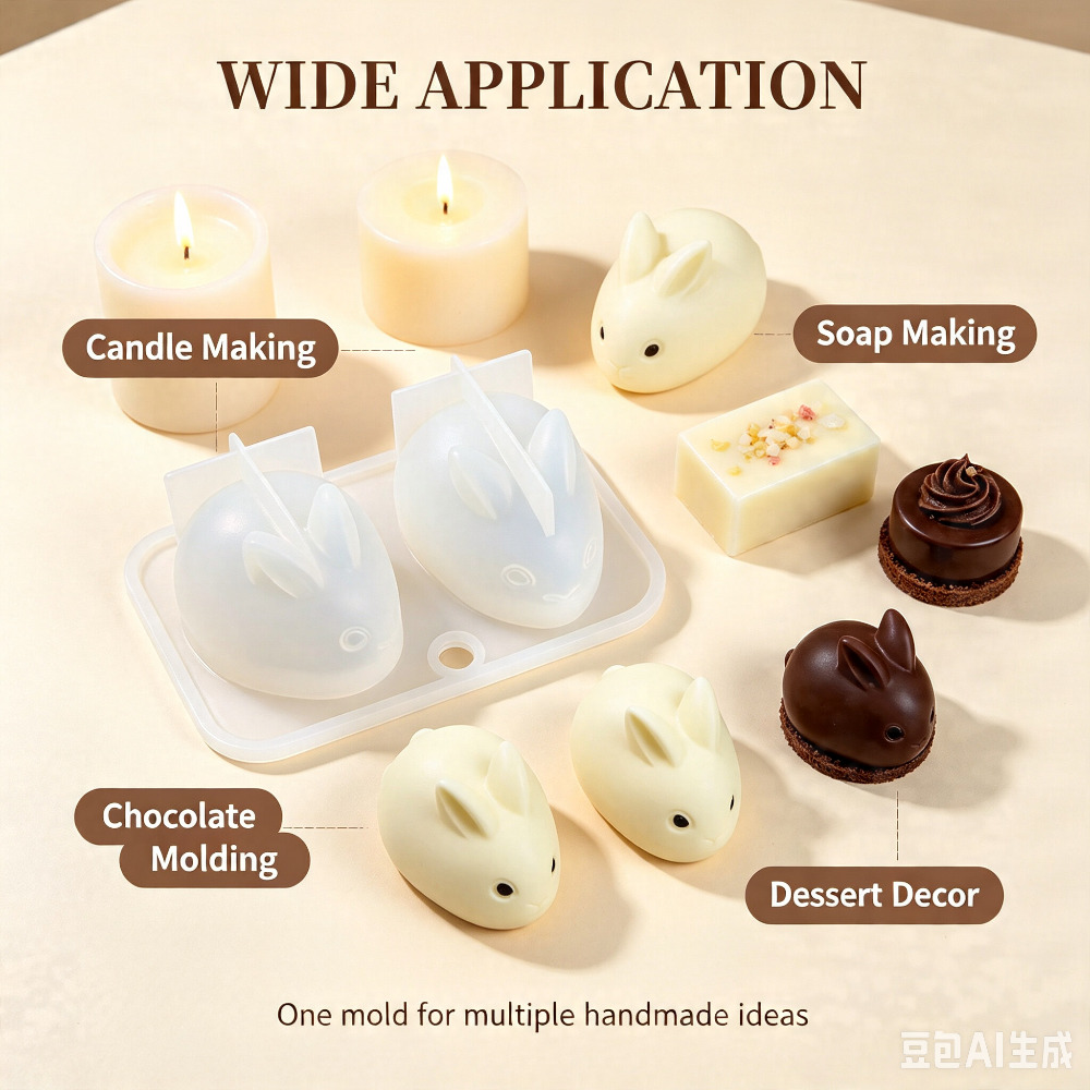Cetakan Silikon Kelinci Mini 3 - Soap Making Ideas ulasan dan harga