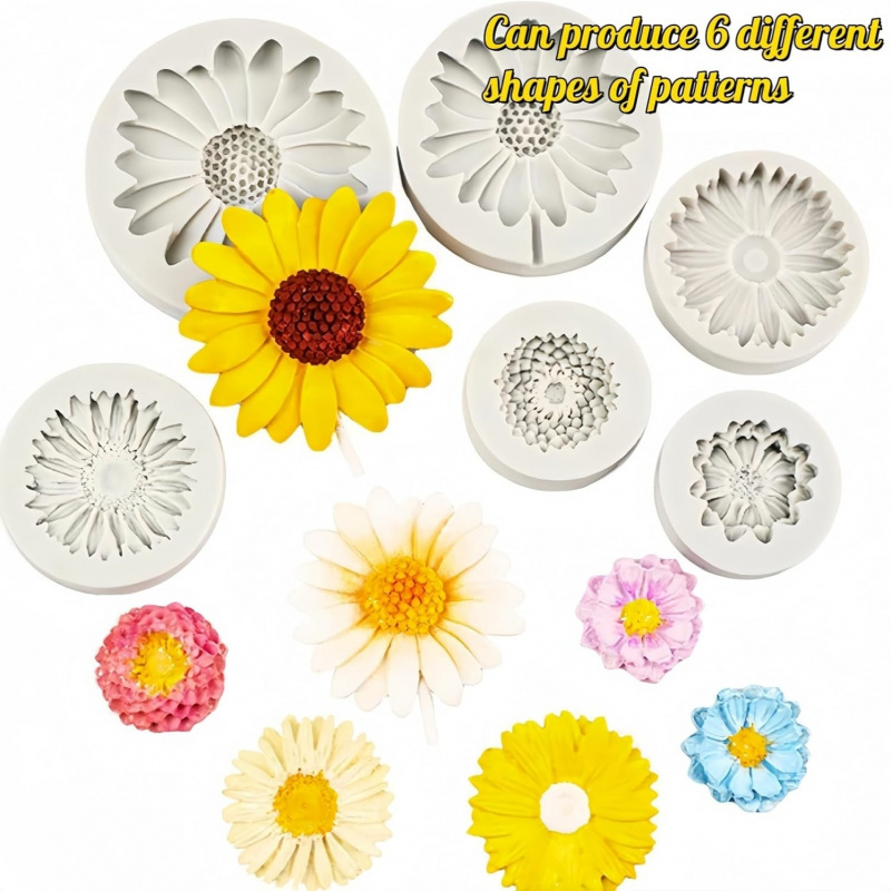 6 Buah, Cetakan Silikon Bunga  - Soap Making Name ulasan dan harga