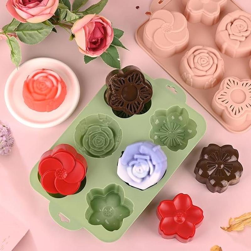 Cetakan Silikon Bunga SU, 6 Ro - Soap Making Homemade ulasan dan harga