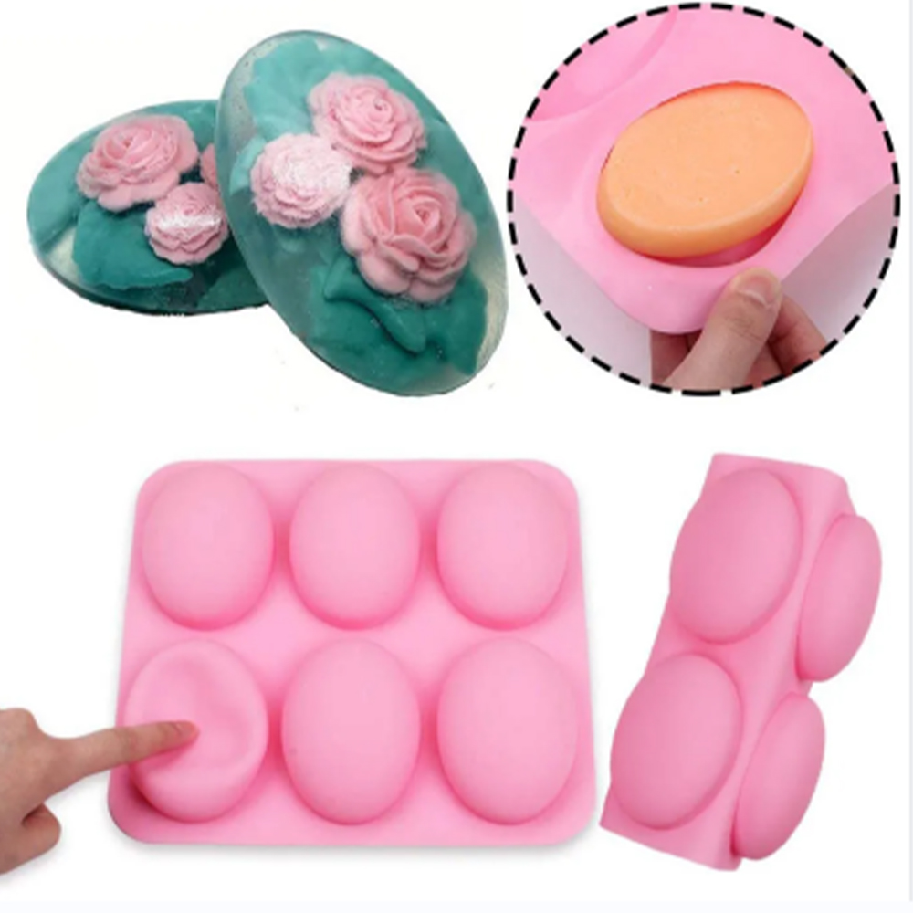 Cetakan sabun silikon Oval 6 l - Soap Making At Home ulasan dan harga