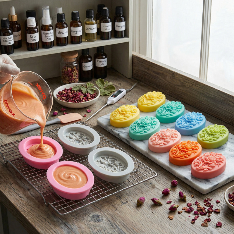 4 cetakan silikon berbentuk bu - Soap Making Tools ulasan dan harga