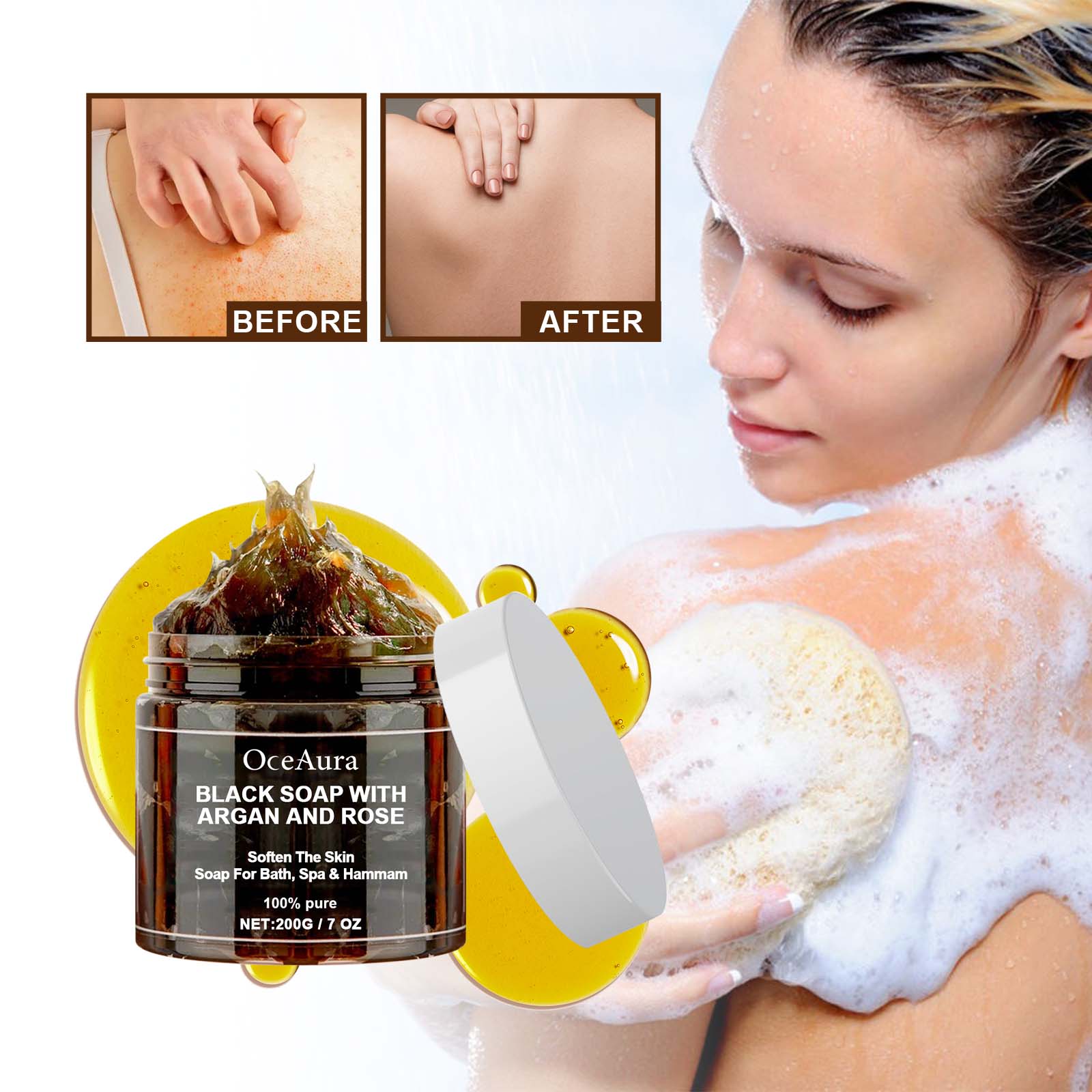 Sabun Hitam OCEAURA Dengan Arg - Soap Making Essential Oils ulasan dan harga